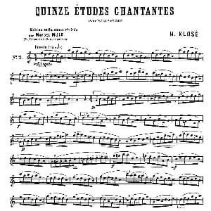 萨克斯谱 | Klose Etudes Chantantes Pour Saxophone 练习曲之二
