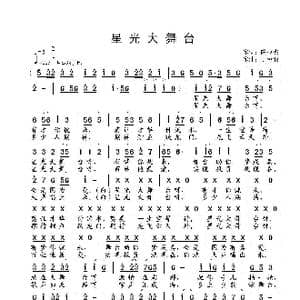 星光大舞台_歌曲简谱_词曲:陈少杰 武俊毅