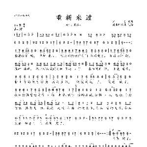 重新来过_歌曲简谱_词曲:王岩 王岩