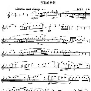 长笛曲谱 | 阿莱城姑娘
