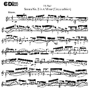 小提琴谱 | 6 Violin Sonatas and Partitas 3.Sonata No.2 A Minor Urtext edition J S Bach 巴赫