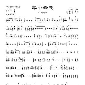 军中绿花_歌曲简谱_词曲:小曾松金 小曾松金