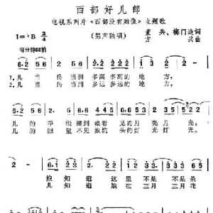 西部好儿郎_民歌简谱_词曲:董兵 梅门造 方兵