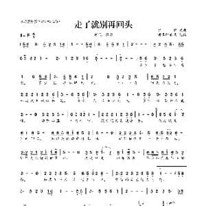 ​走了就别再回头_歌曲简谱_词曲:梦秋 梦秋