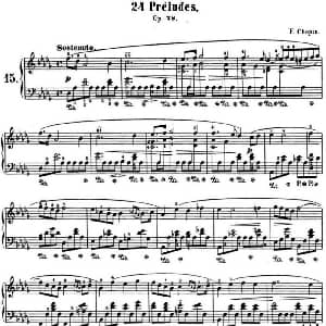 肖邦 24首钢琴前奏曲 Op.28 No.15 降D大调 雨滴 钢琴谱 肖邦