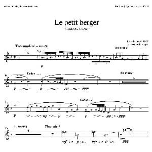 萨克斯谱 | 牧童 套曲 儿童乐园 之五 四重奏上低音萨克斯分谱 德彪西