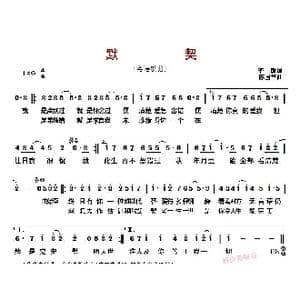 ​默契_歌曲简谱_词曲:李敏 陈国华