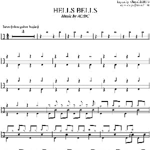 AcDc Hells bells 爵士鼓谱