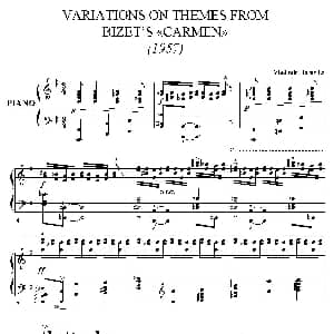 Carmen Variations 12 Pieces 钢琴谱 弗拉基米尔 霍洛维兹