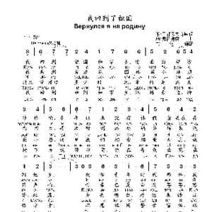 我回到了祖国Вернулся я на родину_歌曲简谱_词曲:米.马都索夫斯基 玛.弗拉德庚