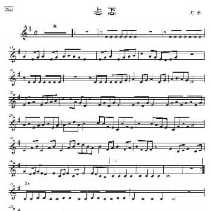 笛子谱 | 忐忑 五线谱