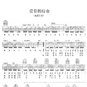 爱你的宿命 吉他谱 迪克牛仔