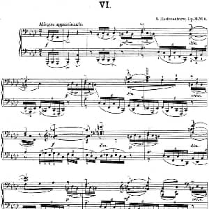 拉赫玛尼诺夫 钢琴前奏曲17 F小调 Op.32 No.6 钢琴谱 拉赫玛尼诺夫