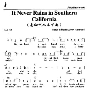 It Never Rains in Southern California_外国歌谱