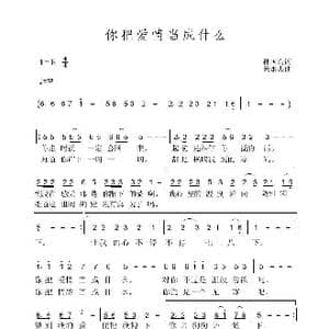 你把爱情当成什么_歌曲简谱_词曲:孙国良 黄永杰