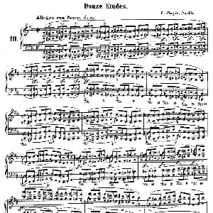 肖邦钢琴练习曲 Op.25之十 钢琴谱 肖邦