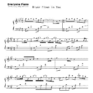 River flows in you 钢琴谱