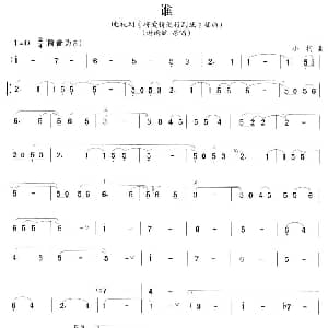 笛子谱 | 谁 小柯