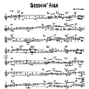 GROOVIN' HIGH 降B爵士乐谱
