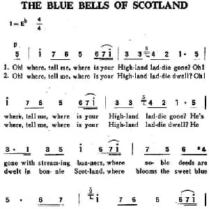 THE BLUE BELLS OF SCOTLAND 苏格兰 _外国歌谱