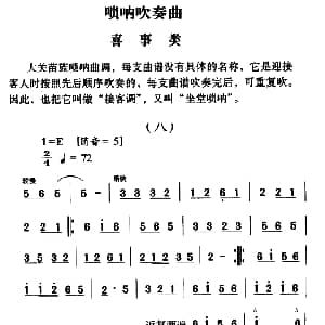 大关苗族唢呐吹奏曲调 喜事类 八