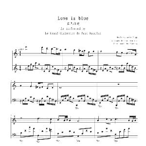 蓝色的爱 钢琴谱