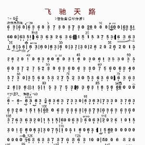 飞驰天路_歌曲简谱