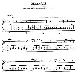 Serenade 钢琴谱