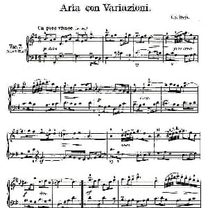 Aria con Variazioni 之七 钢琴谱 J.S.Bach