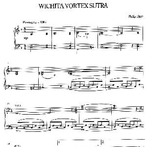 Wichita Vortex Sutra 钢琴谱 菲利普 格拉斯 Philip Glass