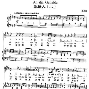 An die Geliebte._外国歌谱