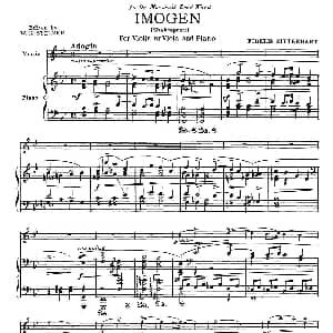 小提琴谱 | IMOGEN Shakespeare 小提琴 钢琴伴奏 FIDELIS ZITTERBART