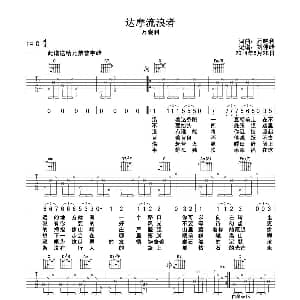 达摩流浪者 吉他谱 万晓利 万晓利 万晓利