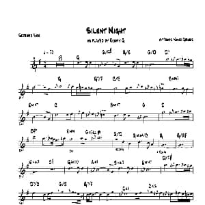 萨克斯谱 | Silent Night 高音萨克斯