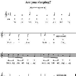 Are you sleeping？_外国歌谱