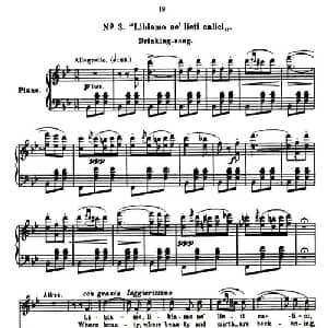 饮酒歌 意大利 _外国歌谱