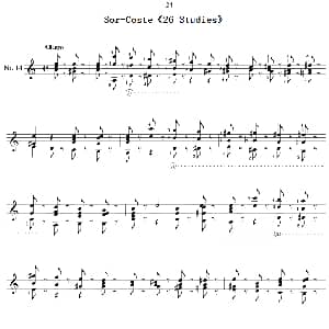 Sor Coste 26 Studies 吉他谱