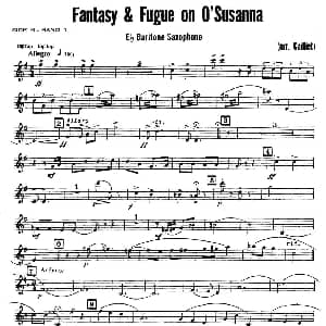 萨克斯谱 | 赋格曲 苏珊娜 四重奏 baryton —上低音萨克斯分谱