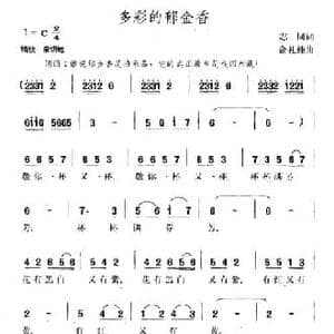 多彩的郁金香_民歌简谱_词曲:志同 俞礼纯