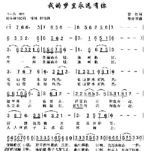 我的梦里永远有你_通俗唱法乐谱_词曲:徐伟 黎荣军