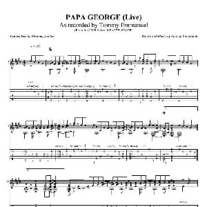 tommy emmanuel papa george version 吉他谱