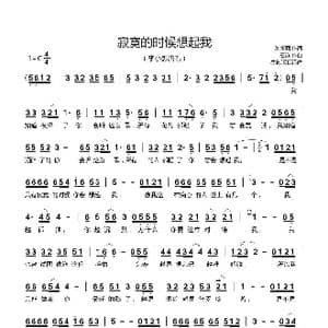 寂寞的时候想起我_歌谱投稿_词曲:刘新圈 石焱