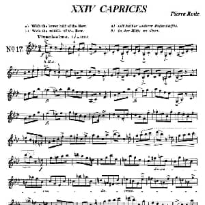 小提琴谱 | 24首小提琴练习曲之17 罗德