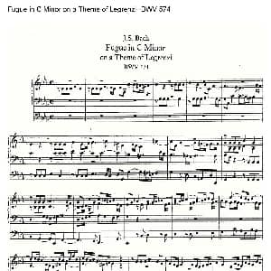 Fugue in C Minor on a Theme of Legrenzi BWV 574 管风琴谱