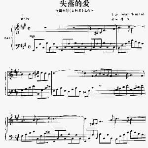 失落的爱 钢琴谱