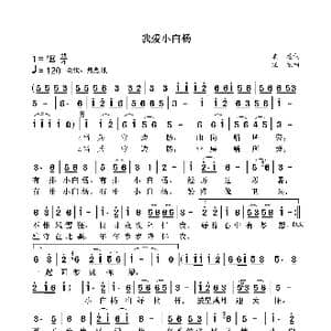 我爱小白杨_歌曲简谱_词曲:袁龙 袁龙
