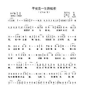 平安是一生的精彩_歌曲简谱_词曲:陈道斌 朱海波