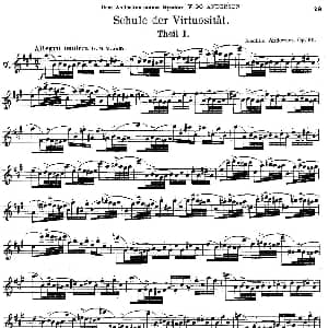 长笛曲谱 | Schule der Virtuosität. Op. 60 7 丹麦 安德森