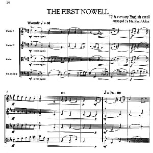 小提琴谱 | THE FIRST NOWELL 弦乐四重奏