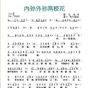 内孙外孙两枝花_民歌简谱_词曲:张结林 李平 穆红梅